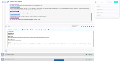 Tela completa do MEDC com a transcrição da consulta acima e, abaixo, o prontuário que a IA estruturou: Exame Físico, Hipótese Diagnóstica de dengue e Conduta.